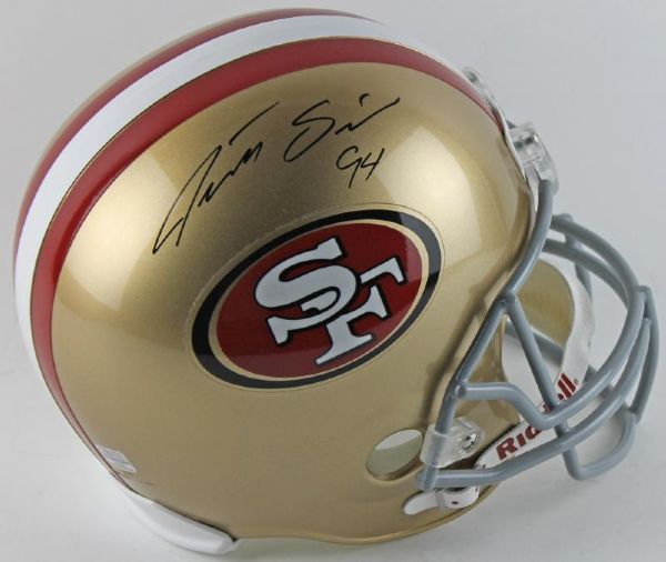 Justin Smith Signed Full Size Replica 49ers Helmet (PSA/DNA)