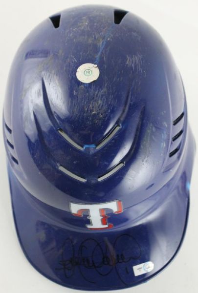 Elvis Andrus Signed Game Used World Series Batting Helmet (MLB)