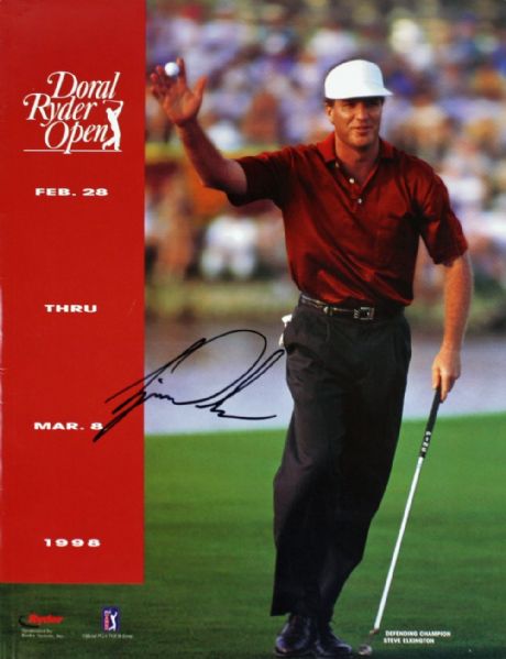 Early Tiger Woods 1998 Doral Ryder Open Signed Program (JSA)