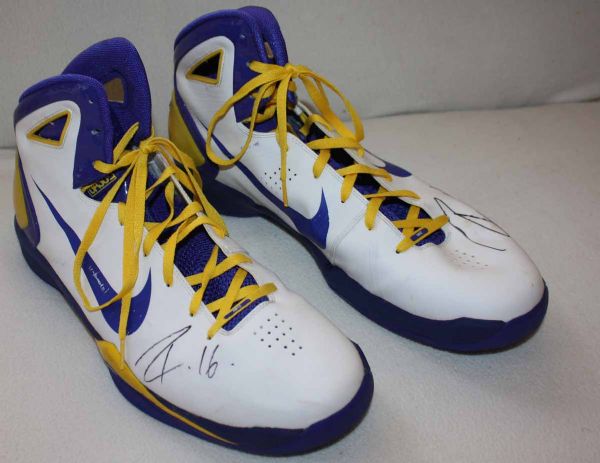 2011-12 Pau Gasol Game Worn & Signed Nike Personal Model Sneakers