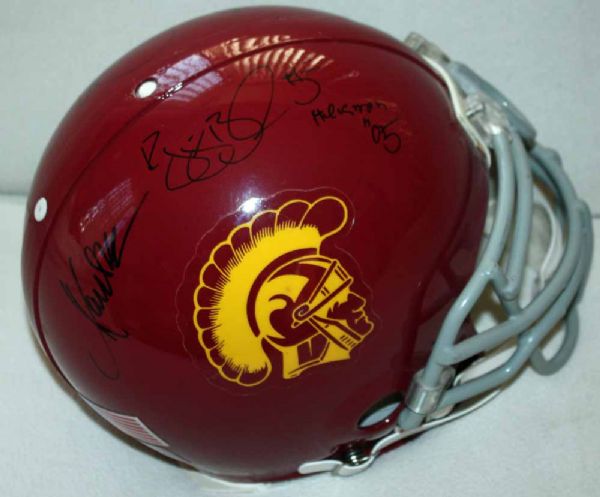 USC Legends Signed Game Used Helmet Signed by Bush, Leinart, Carroll & Allen