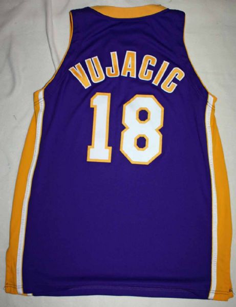 2005-06 Sasha Vujacic Game Worn L.A. Lakers Jersey (DC Sports)