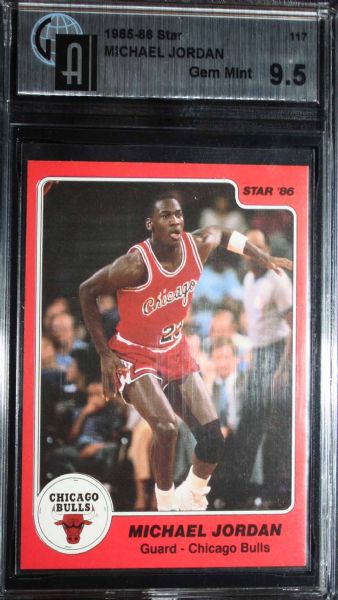 1985-86 Star Michael Jordan #117 GAI Graded GEM MINT 9.5