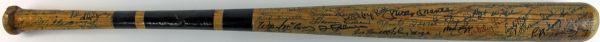 The Ultimate Baseball Legends Signed Vintage Baseball Bat with 81 Signatures Including Mantle, DiMaggio, Williams, Aaron, Koufax, Mays, Ryan, etc. (PSA/DNA)