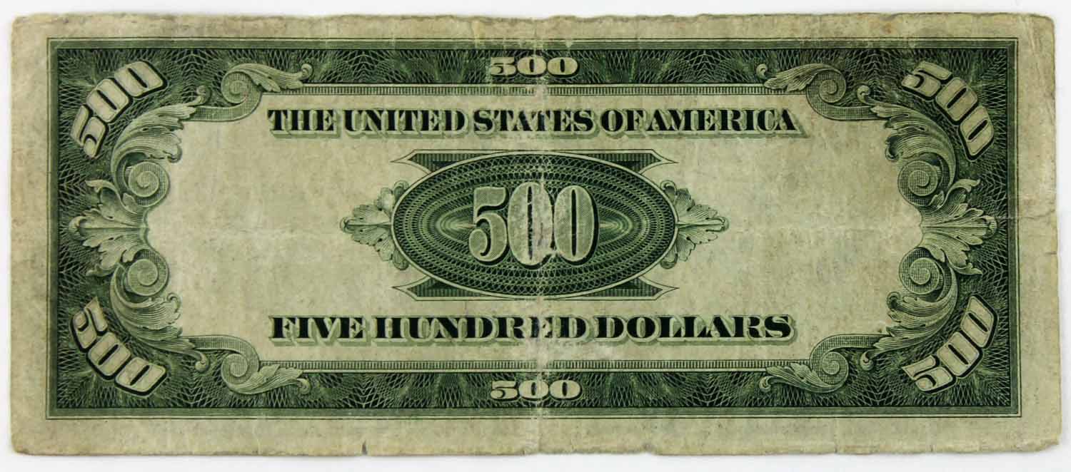 Lot Detail - 1934 Series A $500 Bill (Chicago, Fine to Very Fine)