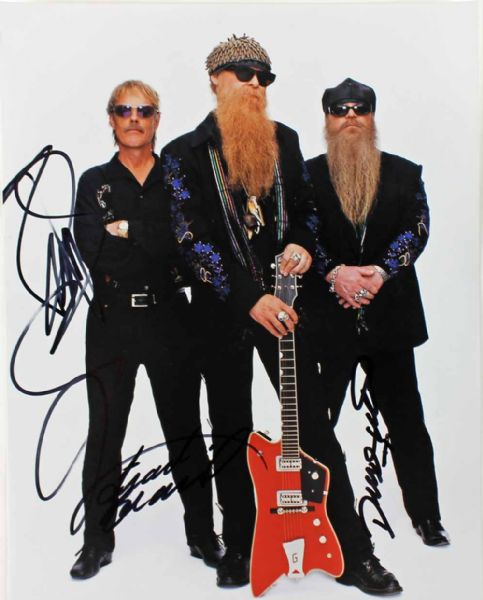ZZ Top Group Signed 11" x 14" Color Photograph (PSA/DNA)