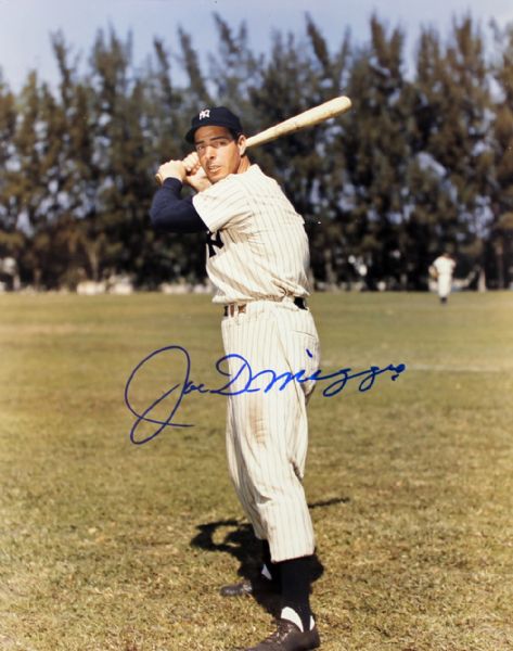 Mantle, DiMaggio & Williams: Lot of Three (3) Signed Individual 8" x 10" Color Photos (PSA/DNA)