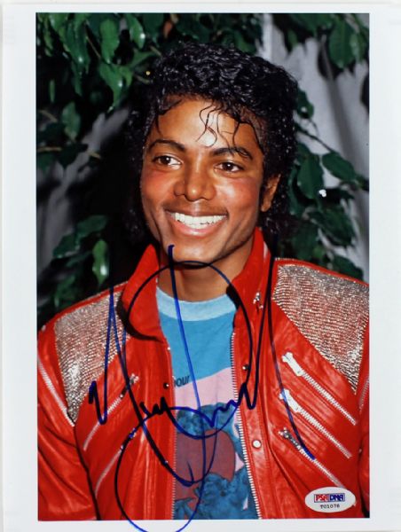 Michael Jackson Signed Thriller-Era 8" x 10" Color Photo (PSA/DNA)