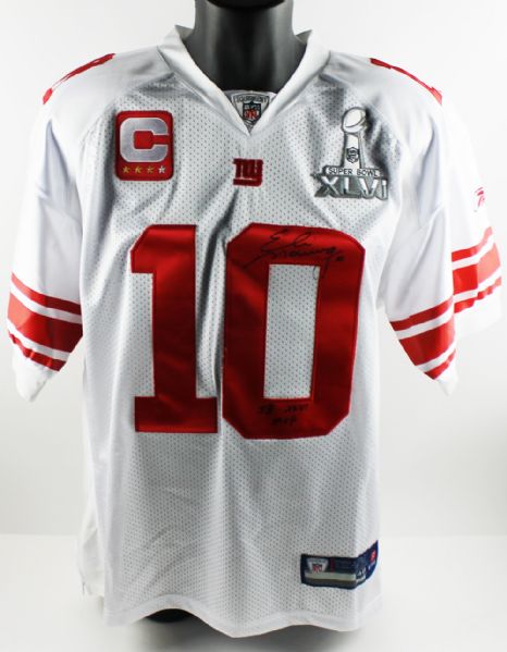 Eli Manning Signed NY Giants Super Bowl XLVI Pro Model Jersey w/"SB XLVI MVP" Inscription (JSA)