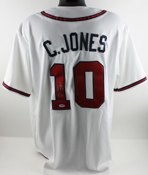 Chipper Jones Signed Braves Pro Style Jersey with "99 NL MVP" Inscription (PSA/DNA)