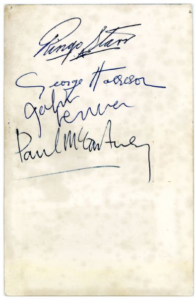 The Beatles Signed 1962 Parlaphone Promotional Photo with Exceptional Signatures (Caiazzo LOA)