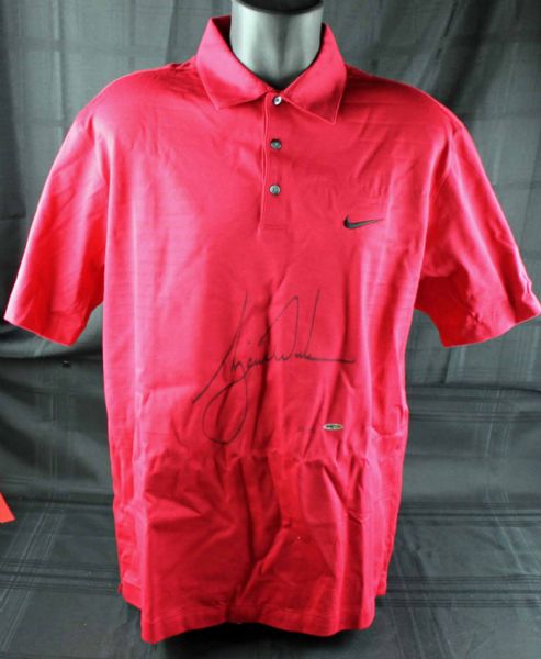 Tiger Woods Signed Limited Edition 2010 Masters Nike "Sunday Red" Golf Shirt (UDA)