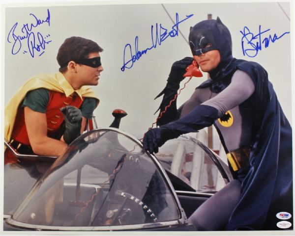 Batman: Adam West & Burt Ward Dual Signed 16" x 20" Color Photo (JSA & PSA/DNA)