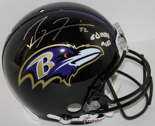 Ray Lewis Signed Baltimore Ravens Full Sized Helmet with "SB XXXV MVP" Inscription (PSA/DNA ITP)
