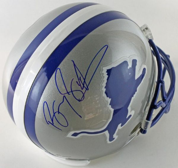 Barry Sanders Signed Detroit Lions Full Sized Helmet (JSA)