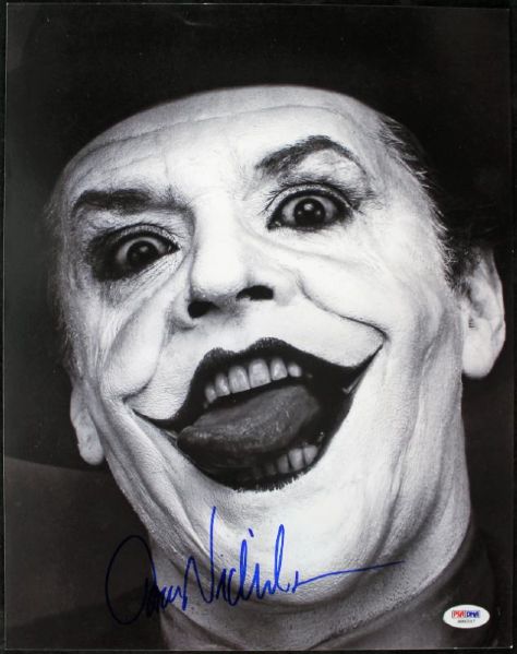 Jack Nicholson Signed 11" x 14" B&W Herb Ritts Photo as "The Joker" (PSA/DNA)