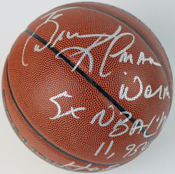 Dennis Rodman Signed NBA I/O "Stat" Basketball with 4 Handwritten Inscriptions! (PSA/DNA)