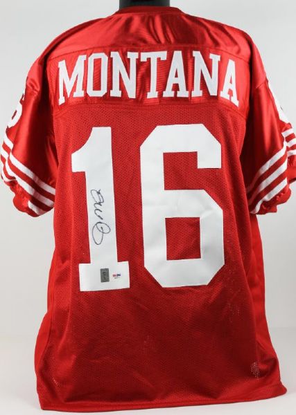 Joe Montana Signed 49ers Pro Style Jersey (Montana Holo & PSA/DNA)