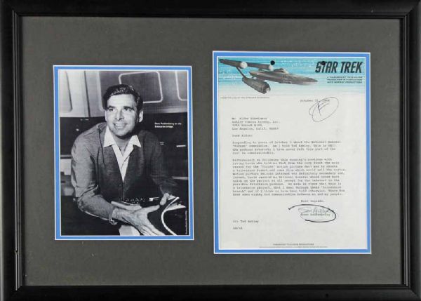 Gene Roddenberry Rare Signed Letter on Star Trek Letterhead in Framed Display (PSA/DNA)