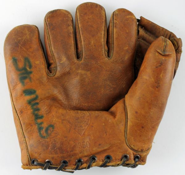 Stan Musial Signed Vintage Baseball Glove (PSA/DNA)