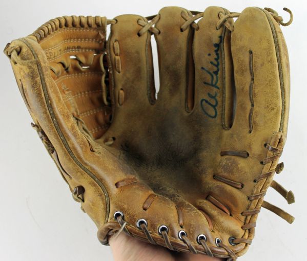 Al Kaline Double Signed Wilson Professional Model Baseball Glove