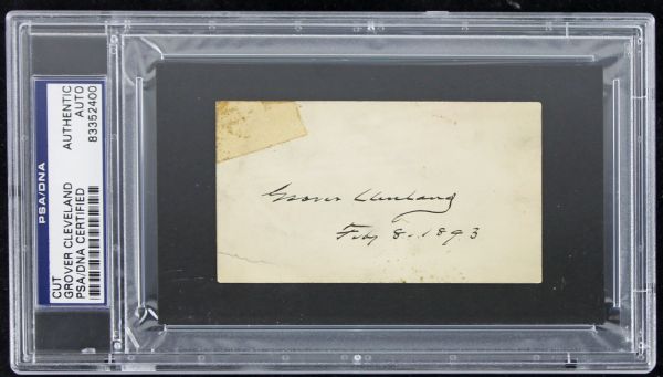 Grover Cleveland Encapsulated Cut Signature (PSA/DNA)