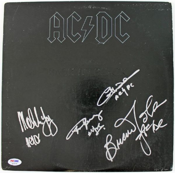 AC/DC Signed (4) "Back In Black" Album (PSA/DNA)