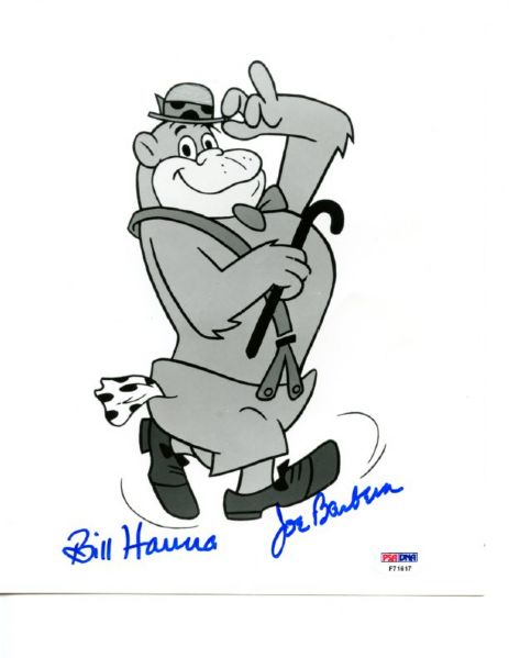 Bill Hanna & Joe Barbera Signed 8 x 10 Photo (PSA/DNA)