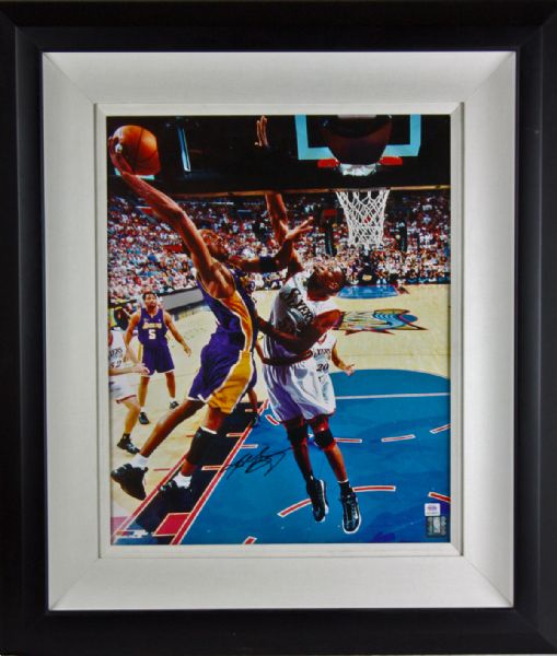Kobe Bryant Signed & Framed 16" x 20" Color Photo w/Full Signature (PSA/DNA)