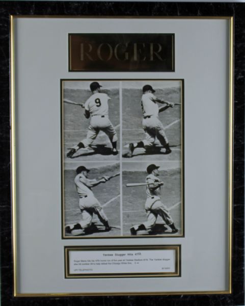 Original 8 x 10 Black & White Photo of Roger Maris