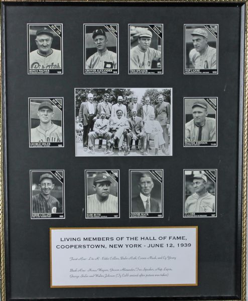 Original 5 x 7 Black & White Photo of the Living Members of the Hall Of Fame (1939)
