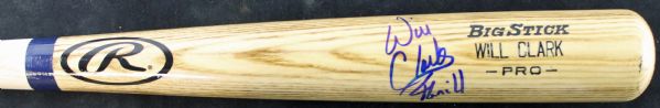 Will Clark Signed Baseball Bat with "Thrill" Inscription (PSA/DNA)