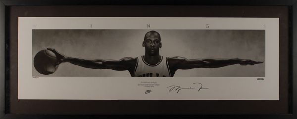 Michael Jordan Signed Limited Edition "Wings" Print (Upper Deck)