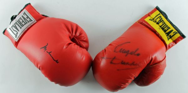 Muhammad Ali & Angelo Dundee Lot of 2 Signed Everlast Boxing Gloves (JSA) 