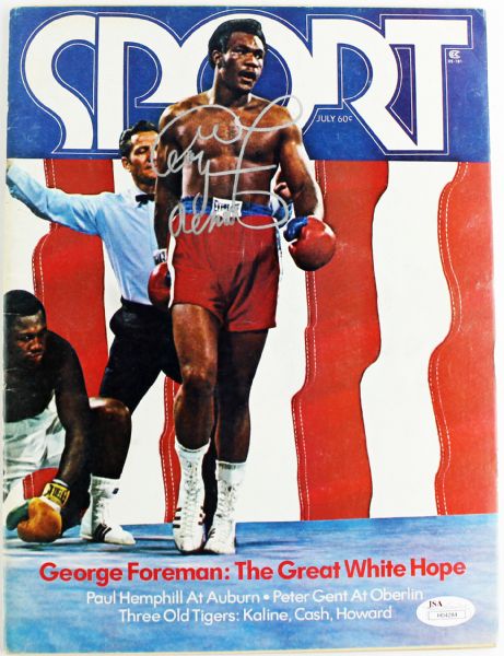 George Foreman Signed July 1973 Sport Magazine (JSA)