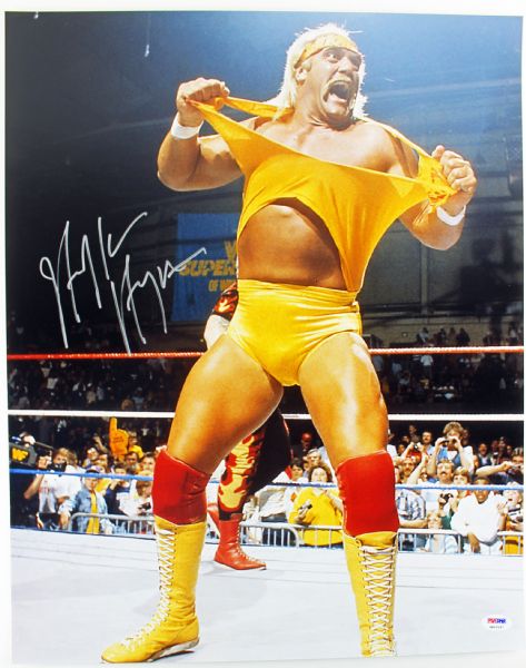 Hulk Hogan Signed 16" x 20" Color Photo (PSA/DNA)