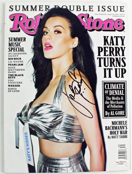 Katy Perry Signed July 2011 Rolling Stone Magazine (JSA)