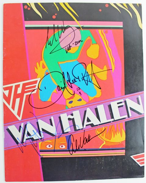 Van Halen Rare Group Signed 1981 "Fair Warning" Tour Program (Original Lineup!)(JSA)