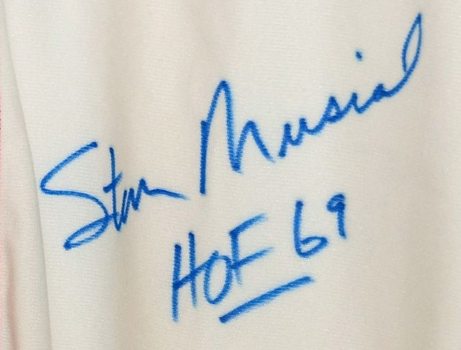 Lot Detail - STAN MUSIAL SIGNED AND INSCRIBED ST. LOUIS CARDINALS MITCHELL  & NESS HOME JERSEY