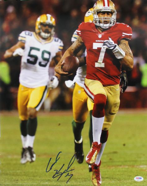 SUPER BOWL XLVII: Colin Kaepernick Signed 16" x 20" Color Photo (PSA/DNA ITP)