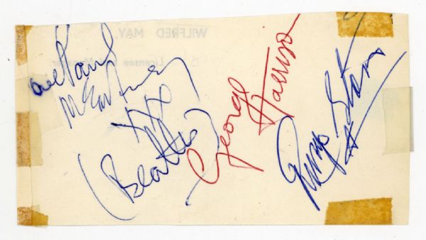 The Beatles: Paul McCartney, George Harrison, & Ringo Starr Signed Album Page (Epperson/REAL & Tracks)