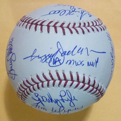 1977 New York Yankees Team Signed OML Baseball w/ 20 Signatures (JSA)