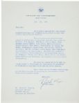 Richard Nixon Signed Letter as Vice President with Phenomenal Baseball Content Send to Yankees President Dan Topping (1955)(JSA)