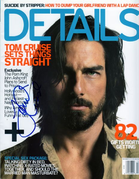 Tom Cruise Signed DETAILS Magazine (PSA/DNA)