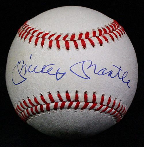 Superb Single Signed Mickey Mantle OAL (Brown) Baseball (JSA)