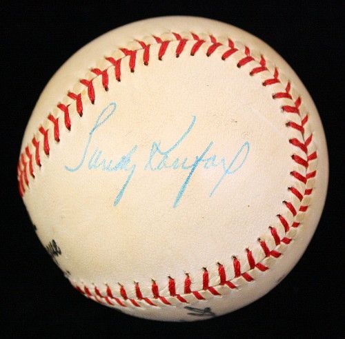 Vintage Sandy Koufax & Carl Furillo Signed Baseball (PSA/DNA)