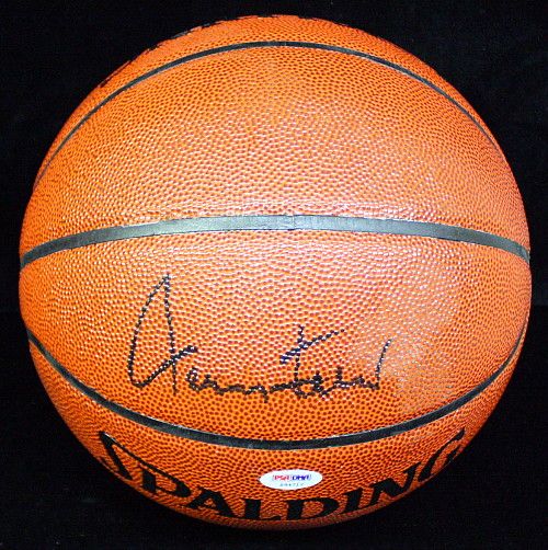 Jerry West Signed I/O Spalding Basketball (PSA/DNA)