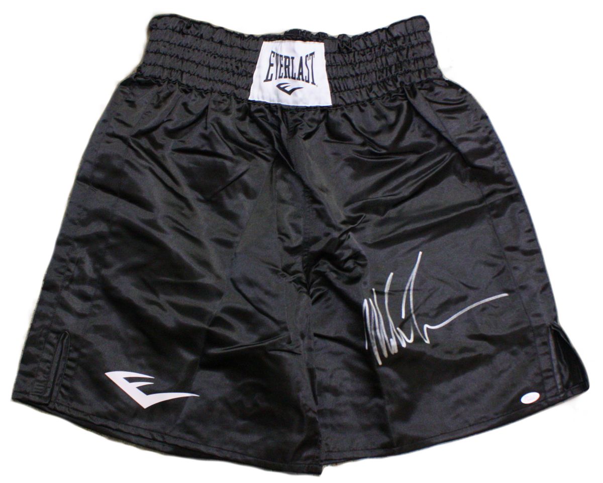 Lot Detail - Mike Tyson Signed Everlast Boxing Trunks (JSA)