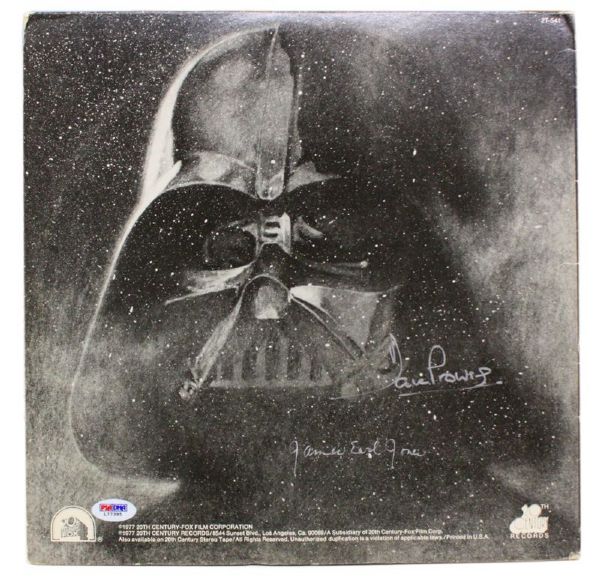 Starwars: Rare James Earl Jones & Dave Prowse Signed Star Wars Soundtrack LP (PSA/DNA)