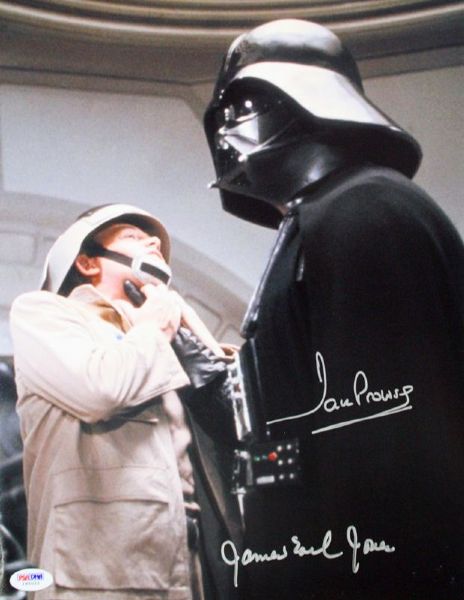 Star Wars: James Earl Jones & Dave Prowse Signed Darth Vader STAR WARS 11x14 Photo (PSA/DNA)